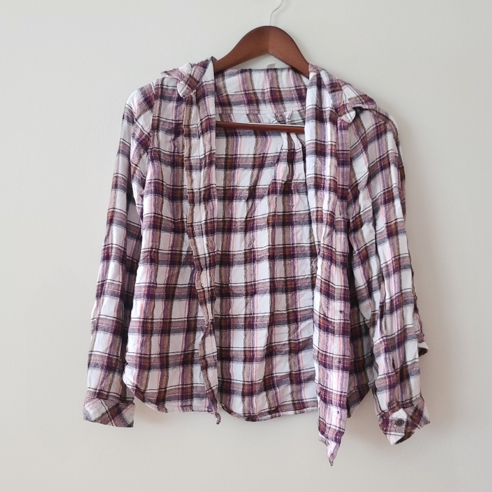 Anthropologie cloth & stone flannel button down shirt